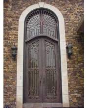 Wrought iron entrance doors