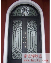 Wrought iron entrance doors