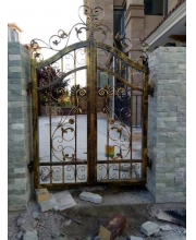 Small wrought iron courtyard gates