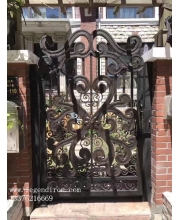 Small wrought iron courtyard gates